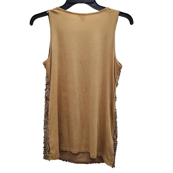 Ann Taylor Women's‎ Tan Pima Modal Blend Hanging Sequin Front Sleeveless Tank S - Picture 5 of 5